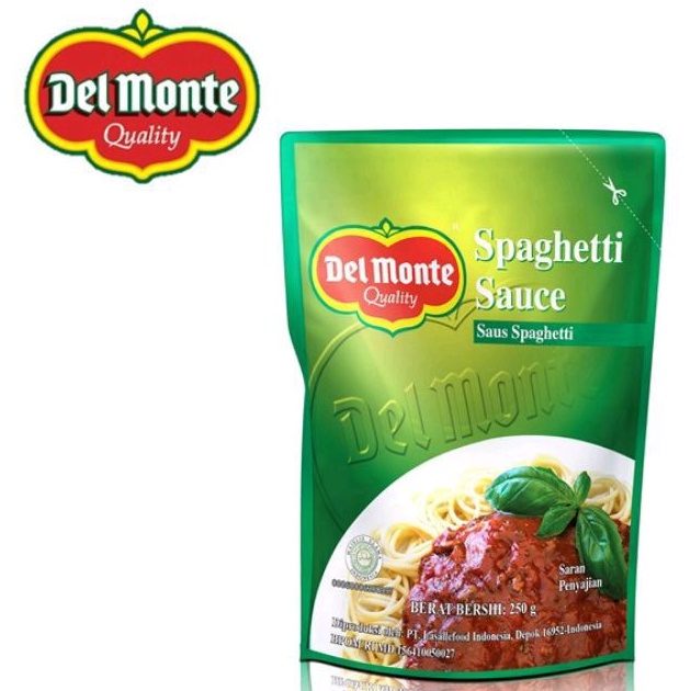 Delmonte Spaghetti Sauce, Spaghetti Sauce Tomat Sauce Ektra Hot Sauce Pouch 250gram