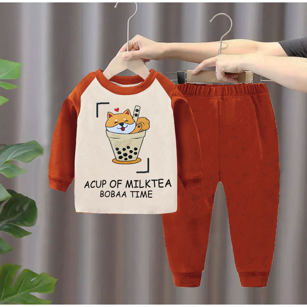 SETELAN ANAK BAJU PAKAIAN ANAK LAKI LAKI PEREMPUAN UMUR 1-5 TAHUN SETELAN PIYAMA KAOS BOBA SETELAN ANAK BAJU TIDUR ANAK SETELAN BERMAIN ANAK BAJU ATASAN ANAK LAKI LAKI PEREMPUAN TERBARU SETELAN ANAK TERMURAH