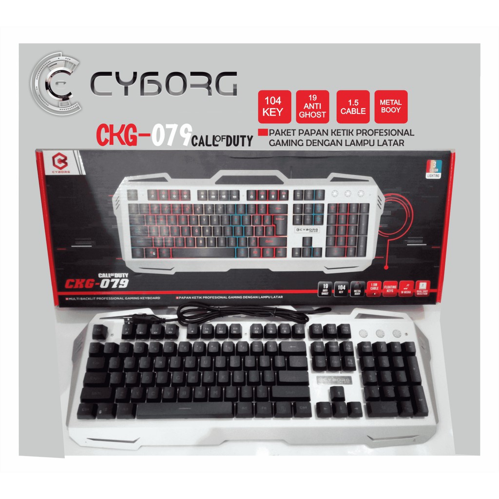 KEYBOARD GAMING CYBORG FLOATING CKG 079 ( CALL OF DUTY )