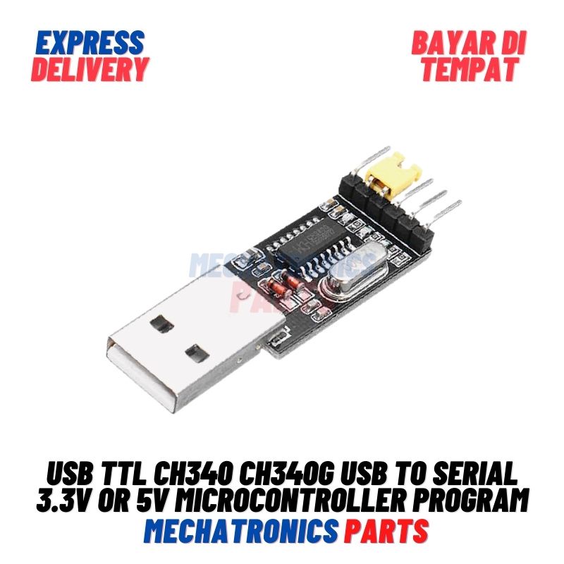 [BRD-9001] USB TTL CH340 CH340G USB TO SERIAL 3.3V OR 5V MICROCONTROLLER PROGRAM