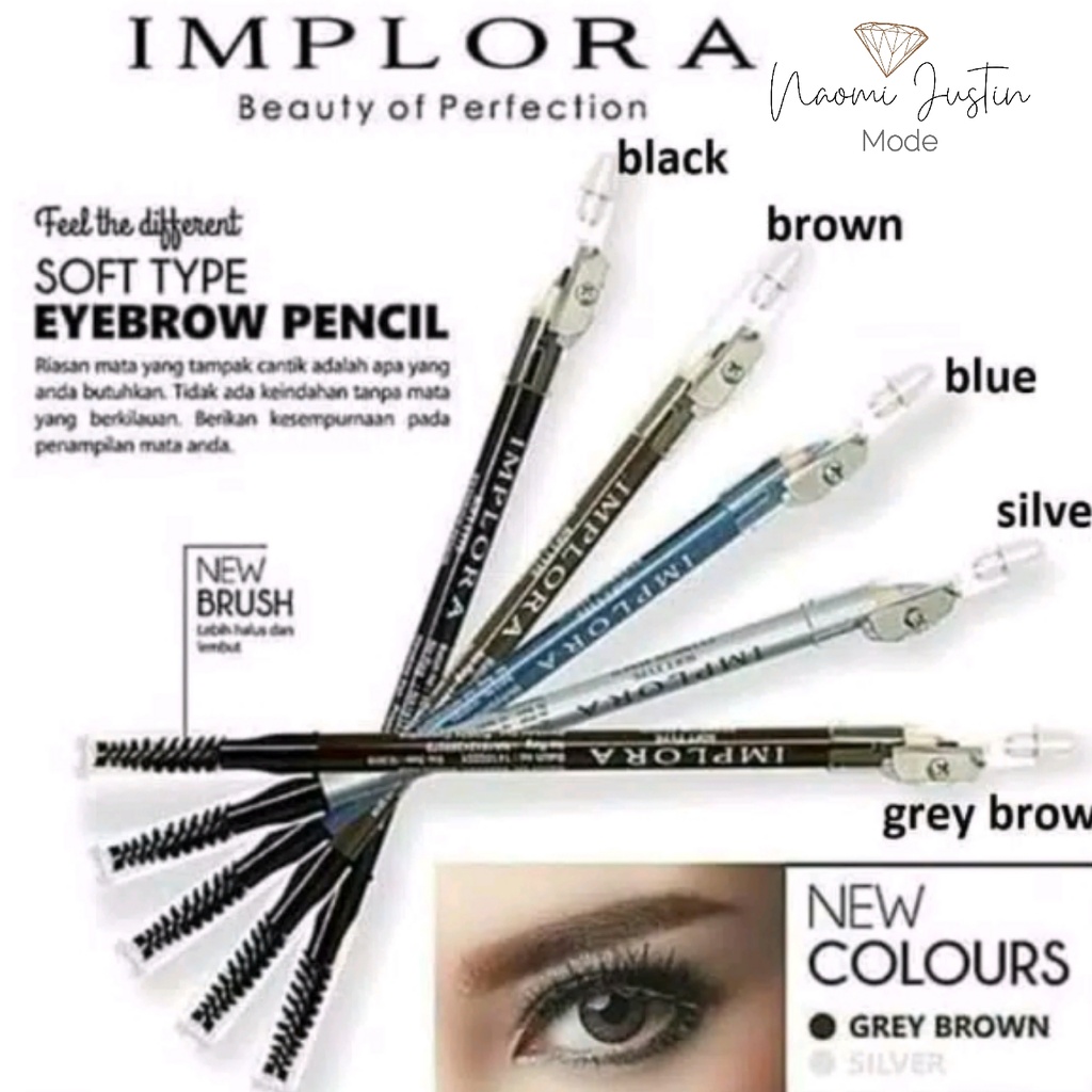 C Implora (✔️BPOM) Pensil Alis 2.5 gram ( soft eyebrow pencil ) 2in1