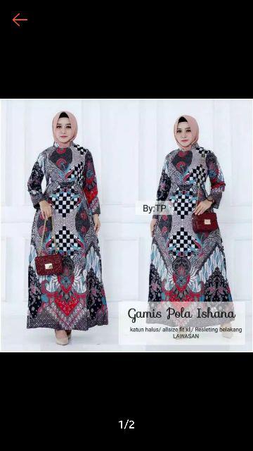 Gamis Batik Ishana Fashion Muslim Modern Batik