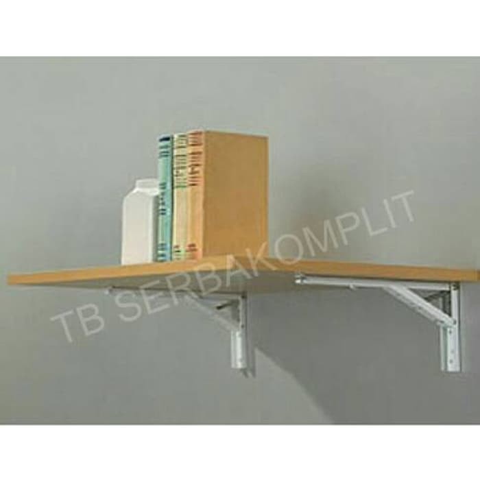 Siku Rak Lipat 14in Folding Shelf Bracket Meja Tembok Lipat Siku Lipat