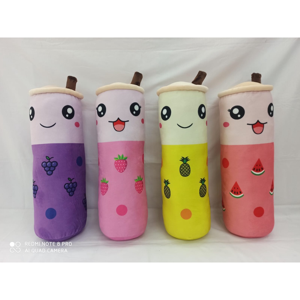 Guling boneka minuman manis Boba Bottle Spandek Merk Seulgi Ori / Boba Karakter rasa anggur strawber