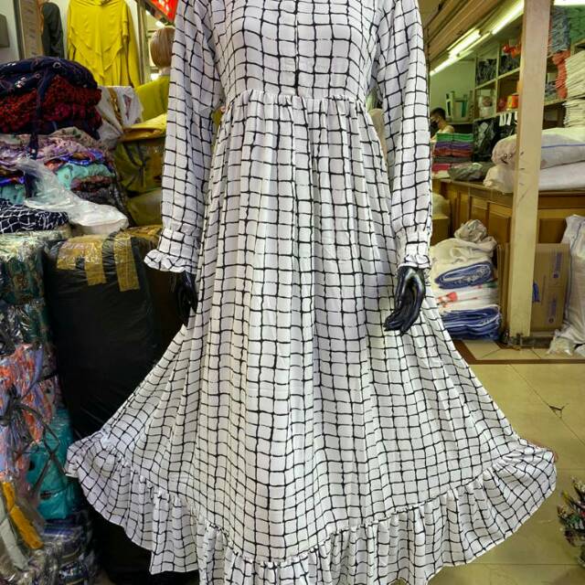 Gamis Cantik Frilla Motif PLH