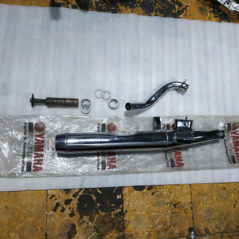Knalpot set Muffler Silencer Sarangan leher Yamaha Force one 3XA Force 1 poswan force1 F1ZR FizR Ori