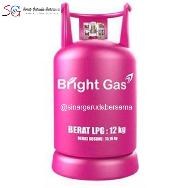 TABUNG + ISI GAS 12 KG / GAS LPG BRIGHT GAS ELPIJI PERTAMINA TABUNG PINK
