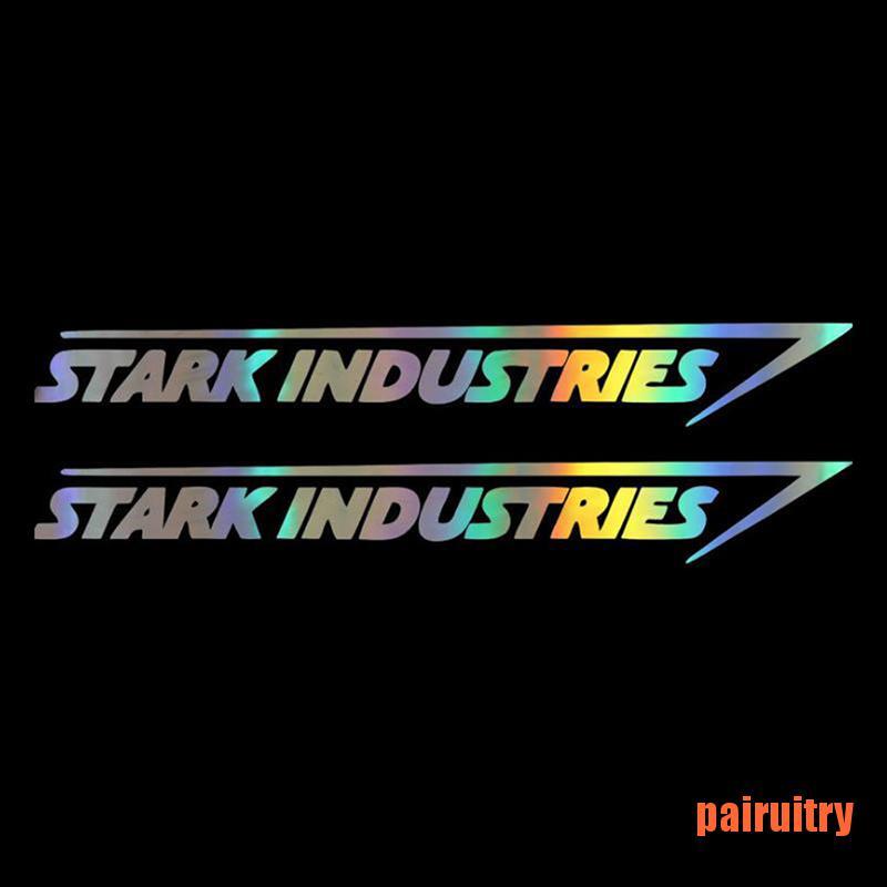 1 Pasang Stiker Laser Stark Industries Untuk Mobil Motor