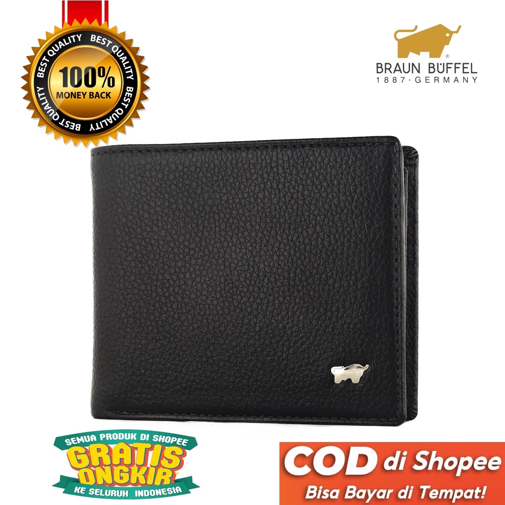 TOKOKOE - Dompet Pria - Bahan Kulit Sapi Asli - BB 186 Black