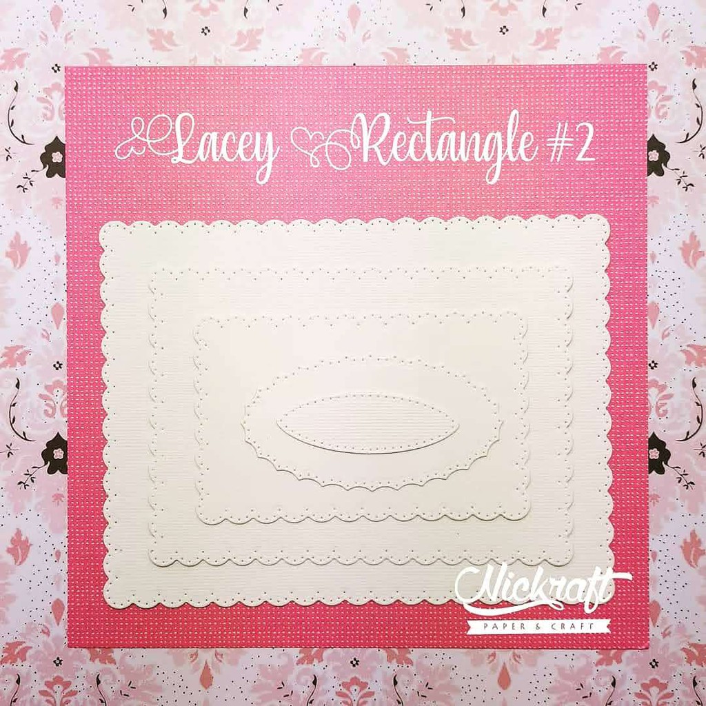 

LACEY RECTANGLE #2 - Bahan Scrapbook Label Journaling Kotak