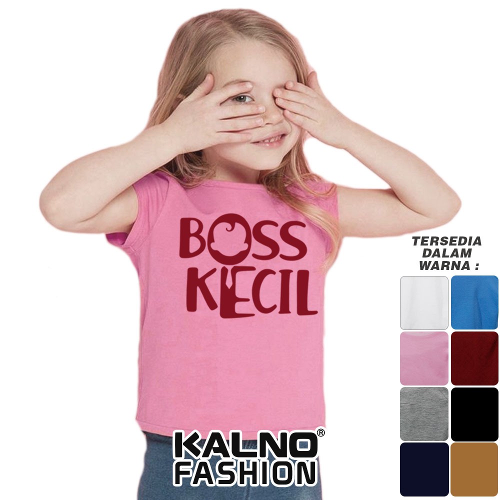 Baju Anak Print Sablon BOSS KECIL DASI 119 - Anak Anak Umur 1 -  7 Tahun Ukuran S M L XL Bahan Katun