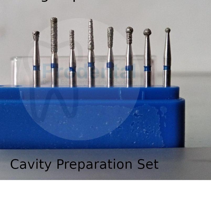Dental diamond bur gigi set bur gigi pita biru kuning merah preparation preparasi crown molar anteri