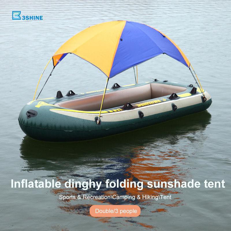 Inflatable Boat Tent Sunshade Tent Folding Awning Shade Cloth Outdoors Nylon Hiking Hanging Bed Camping Shopee Indonesia