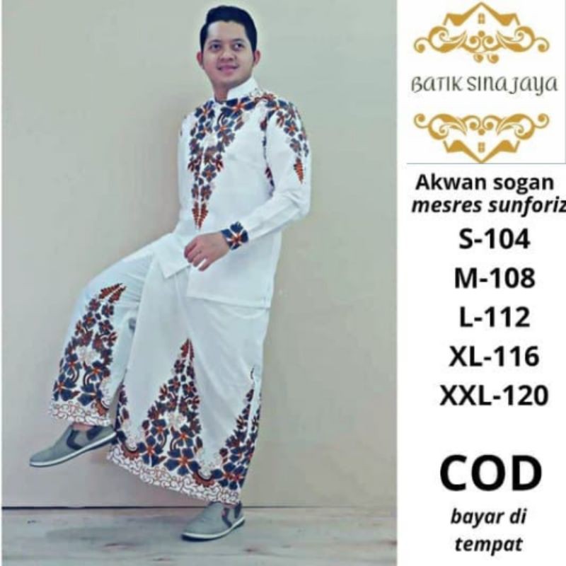 Akwan sogan celana sarung setelan baju koko