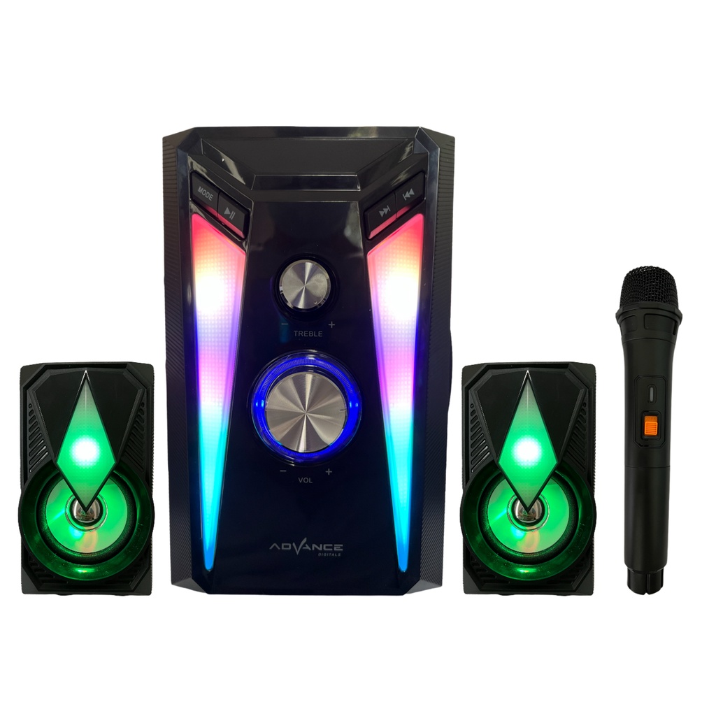 Speaker Advance M15BT Bluetooth Karaoke Speaker Free Wireless Mic