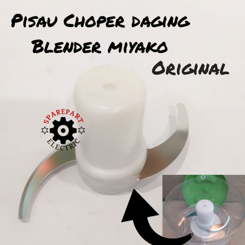 CHOPER GILINGAN DAGING - MEAT CHOPPER BLENDER MIYAKO ORIGINAL ( PISAU GELAS TUTUP)