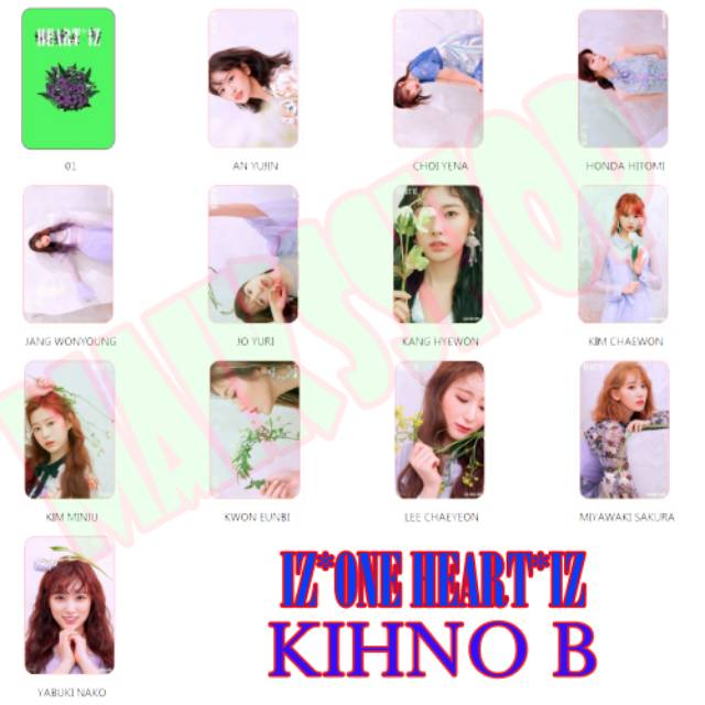 Iz*one Izone Heart*iz Kihno Photocard Kpop