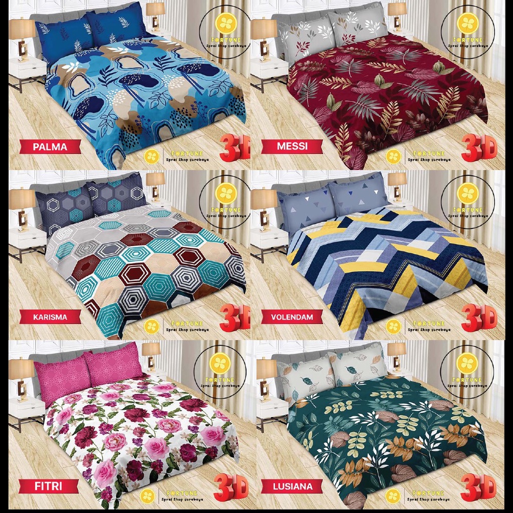 Sprei BONITA motif MINIMALIS terbaru (Bisa COD) 180x200 Bantal 2 [PART II]