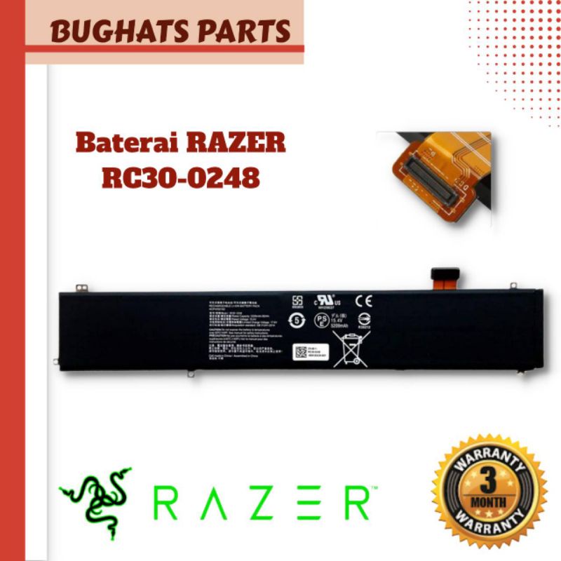 Batre Laptop Razer Blade 15 2018 BOWEIRUI RC30-0248 15 GTX 1060