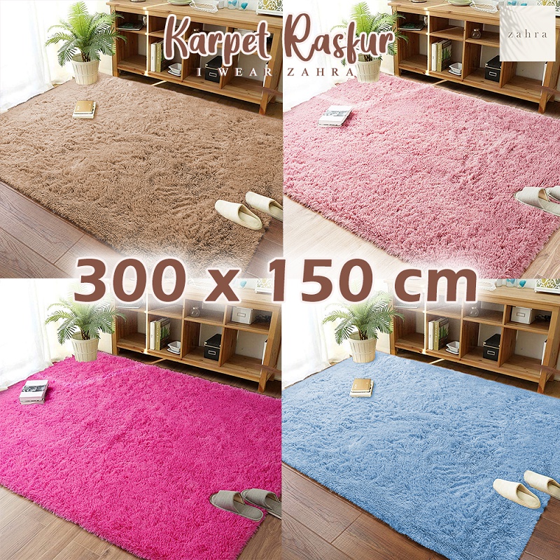 KARPET BULU RASFUR 300 x 150 cm - Alas Photo Fotografi Background Foto Produk Duduk Bulu Halus Tebal Cantik Empuk Nyaman