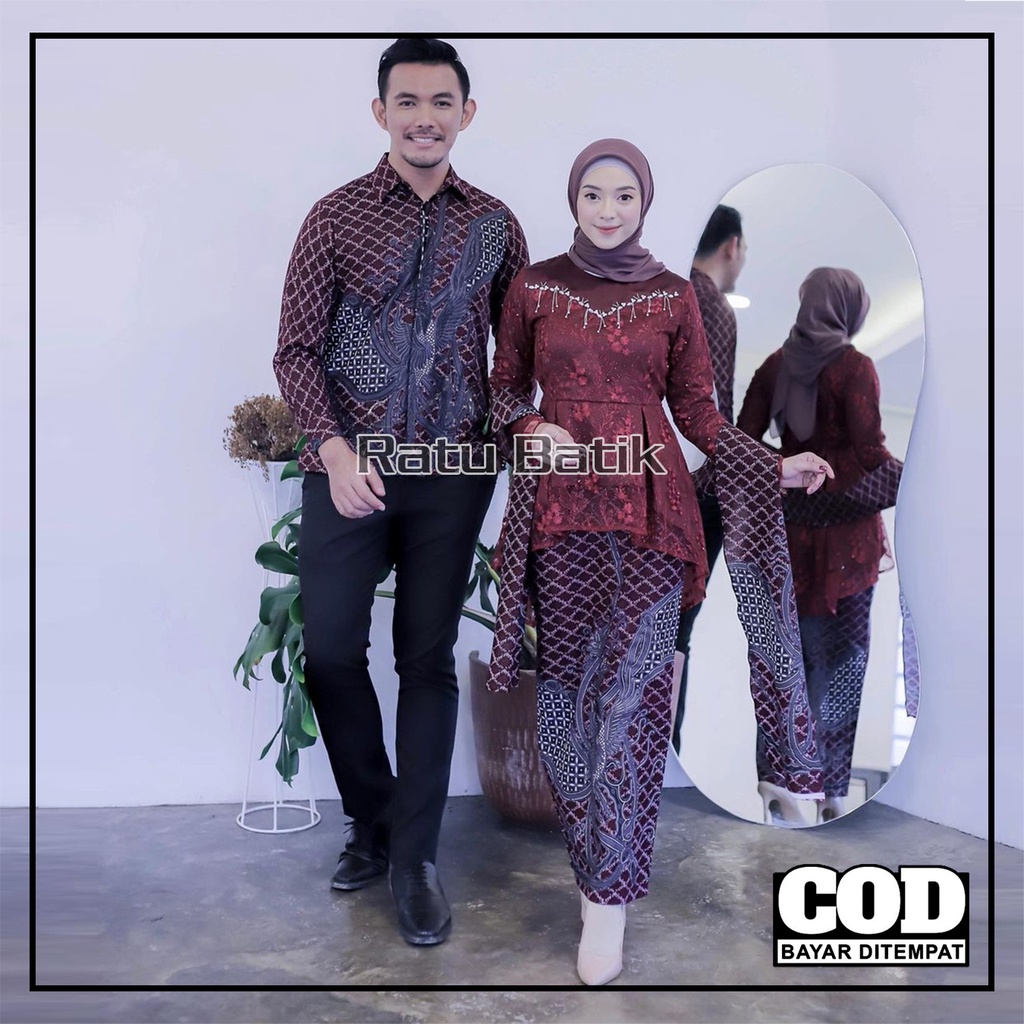 KEBAYA COUPLE SEMI PRANCIS Katun BAHAN KEBAYA SEMI FRANCE CORNELI COUPLE DANILLA BATIK COUPLE KALENA