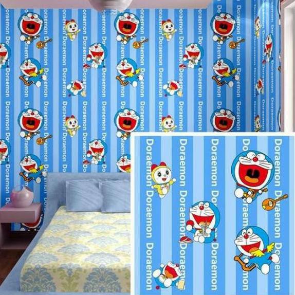 WALLPAPER DINDING DORAEMON DORAMI GARIS