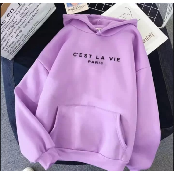 C'EST LA VIE PARIS SWEATER HOODIE WANITA