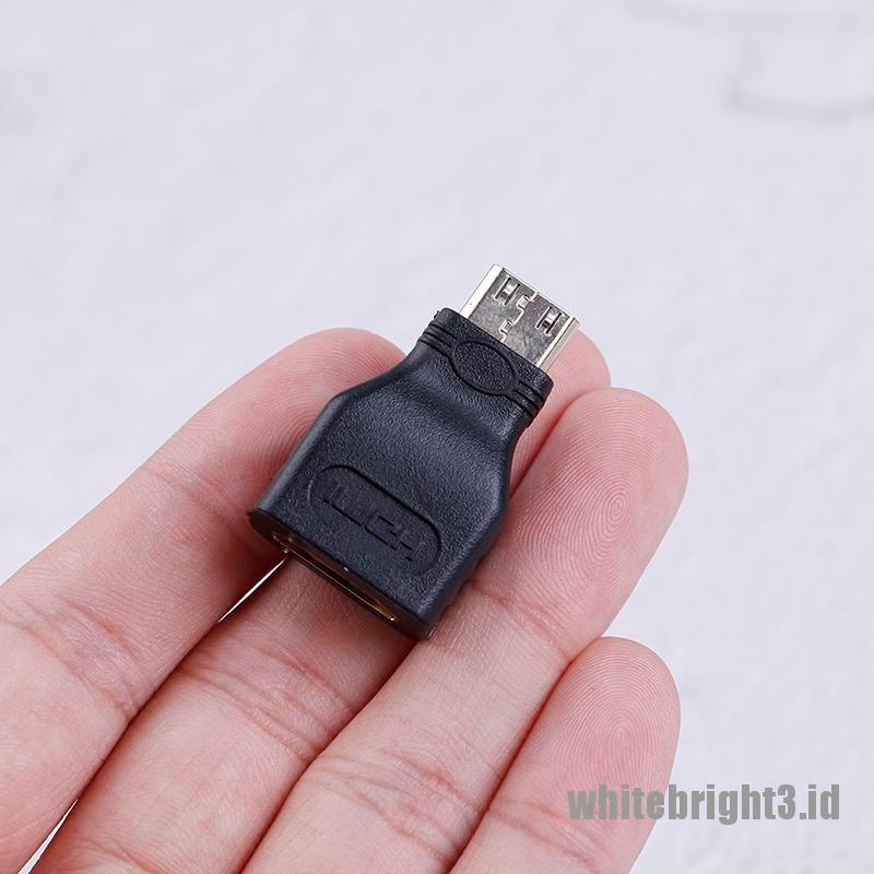 &lt; White3 &gt; Adapter converter hdmi 1.4 female jack Ke mini hdmi male