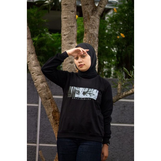 CREWNECK LEVIE//SWEATER UNISEX FLEECE TEBAL TERBARU'