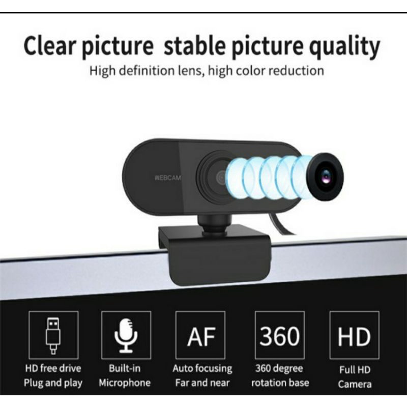 Webcam 2MP 1080P FullHD Original Built in Microphone