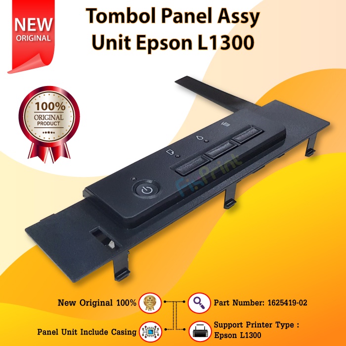 Tombol Panel Assy Unit Epson L1300 Control Switch On Off Power Printer L-1300 New Original 1625419-02