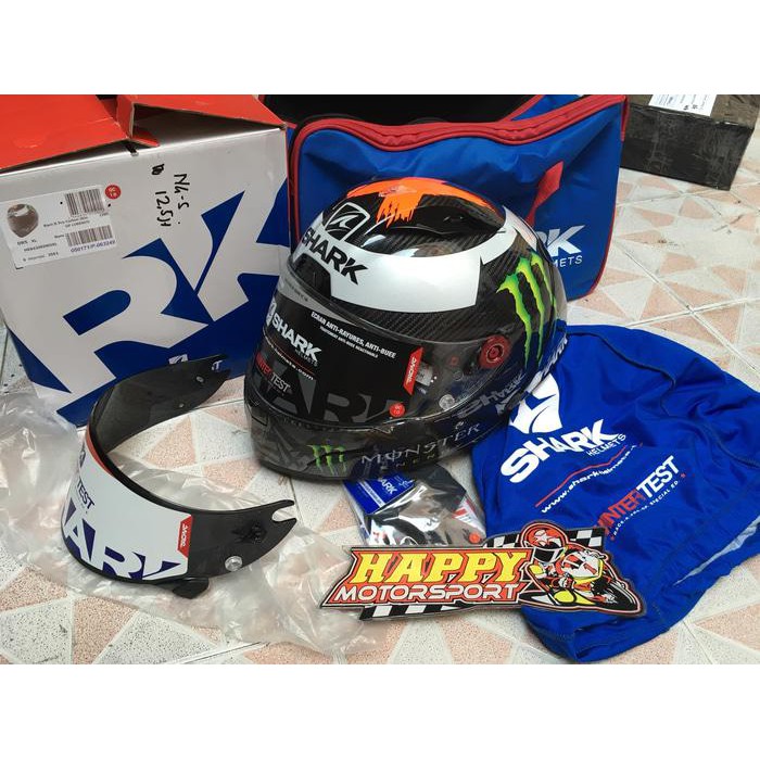 HELM FULLFACE SHARK ORIGINAL FRANCE GP WINTERTEST LORENZO CARBON SZ XL