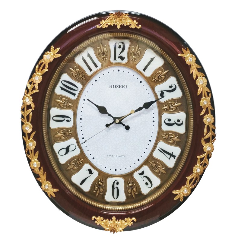 Jam Dinding/Wall Clock Unik Oval Bergaransi  H-9236