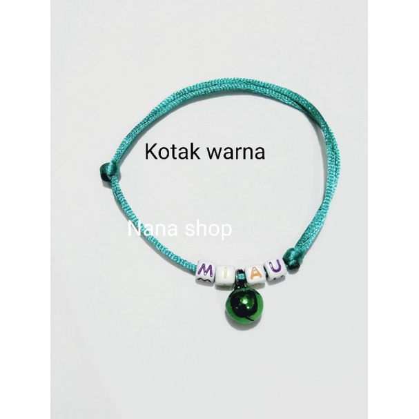 Kalung kucing kalung tali free nama dengan lonceng