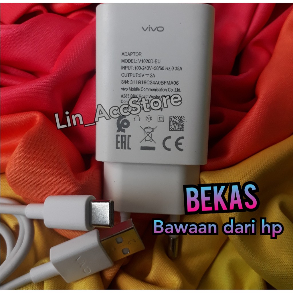 Charger Vivo 2A bawaan Y12 Y15 V9 Y95 Original 100%