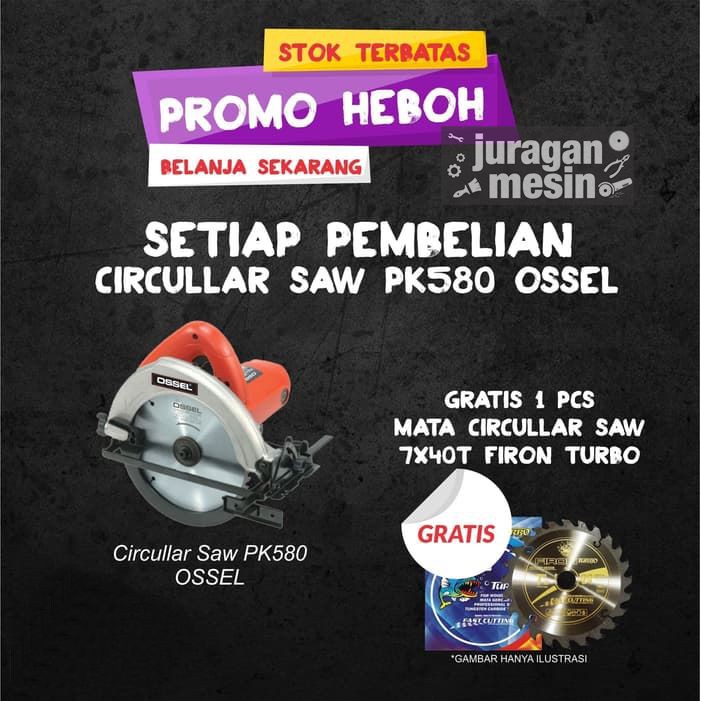 CIRCULLAR SAW PK580 OSSEL FREE MATA C SAW 7X40T FIRON TURBO