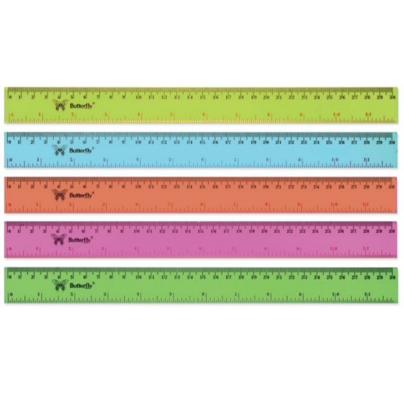 

Penggaris 30 cm Butterfly Warna - Penggaris Warna