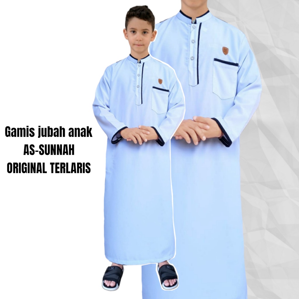 AS-SUNNAH jubah anak laki laki terlaris/gamis anak TK SD SMP baju koko arab/jubah anak premium gold