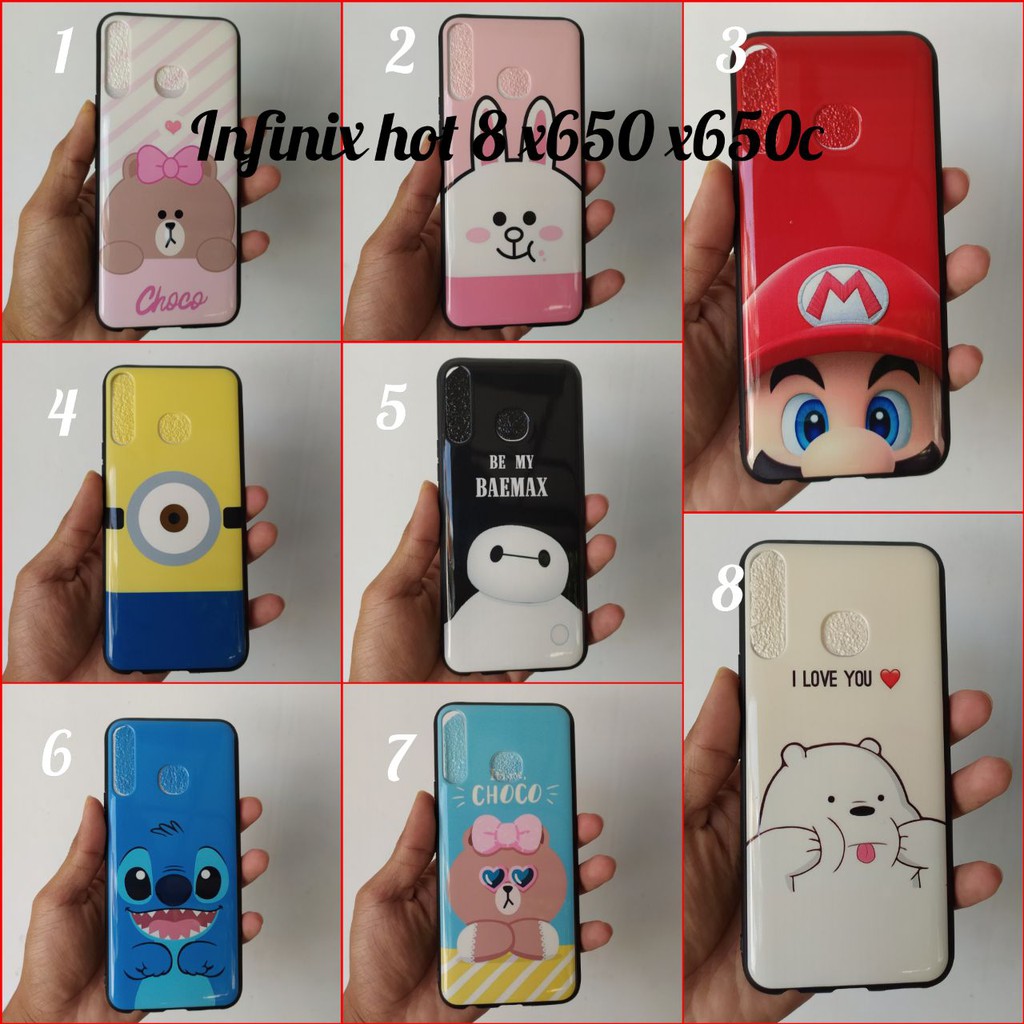 Soft Case Silikon Infinix Hot 8 X650 X650c Motif Karakter Cartoon