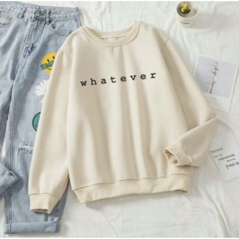 Sweater basic pria wanita (whatever)