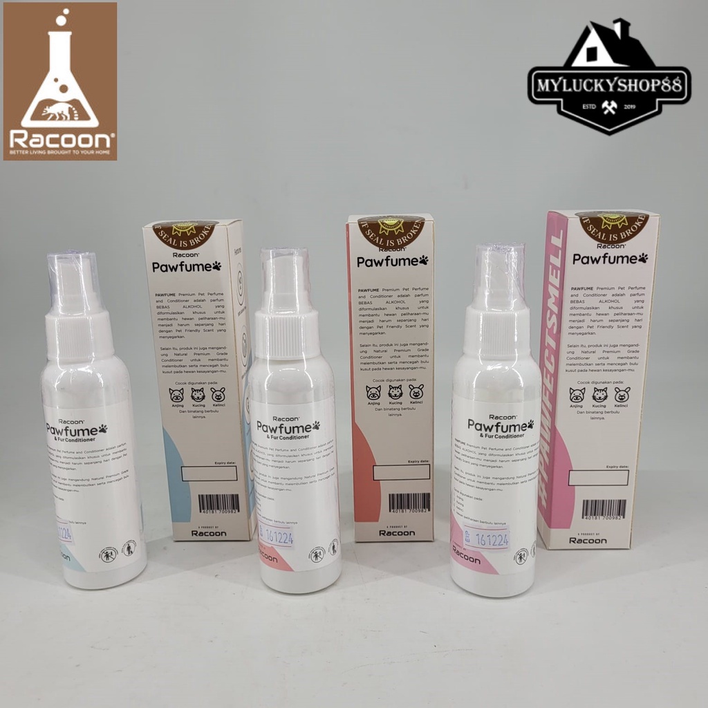 Racoon Pawfume And Fur Conditioner Parfum Bulu Anjing Kucing Hewan Pet