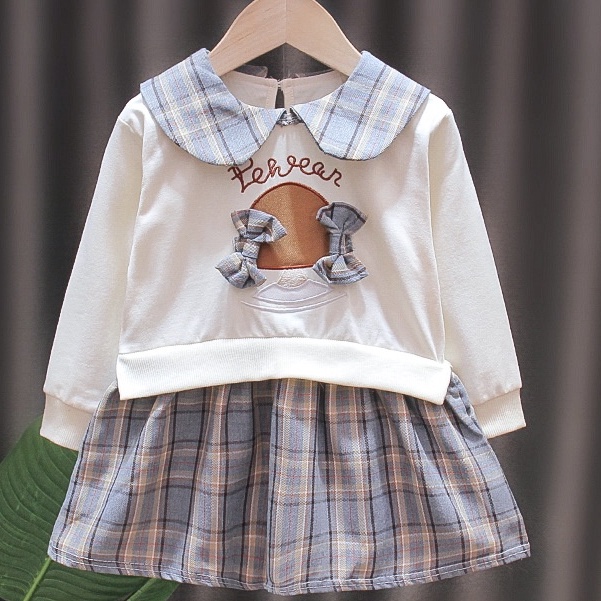 Cherry COD Dress Anak Perempuan / Baju Anak Cewek / Baju Sweater Anak D55