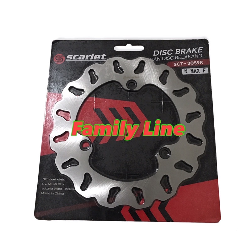 Piringan Cakram Scarlet Disc Brake Standar Set Depan Belakang Yamaha All New Nmax 2020-2022 Dan Yamaha Nmax OLD 2019 Ke Bawah Disc Scarlet Racing