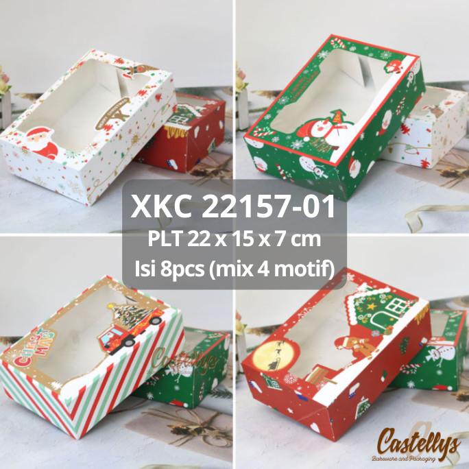 

[COD] 8pcs Kotak Box XKC 221575-01 Kue Cookies Nastar Hadiah Natal Christmas [COD]