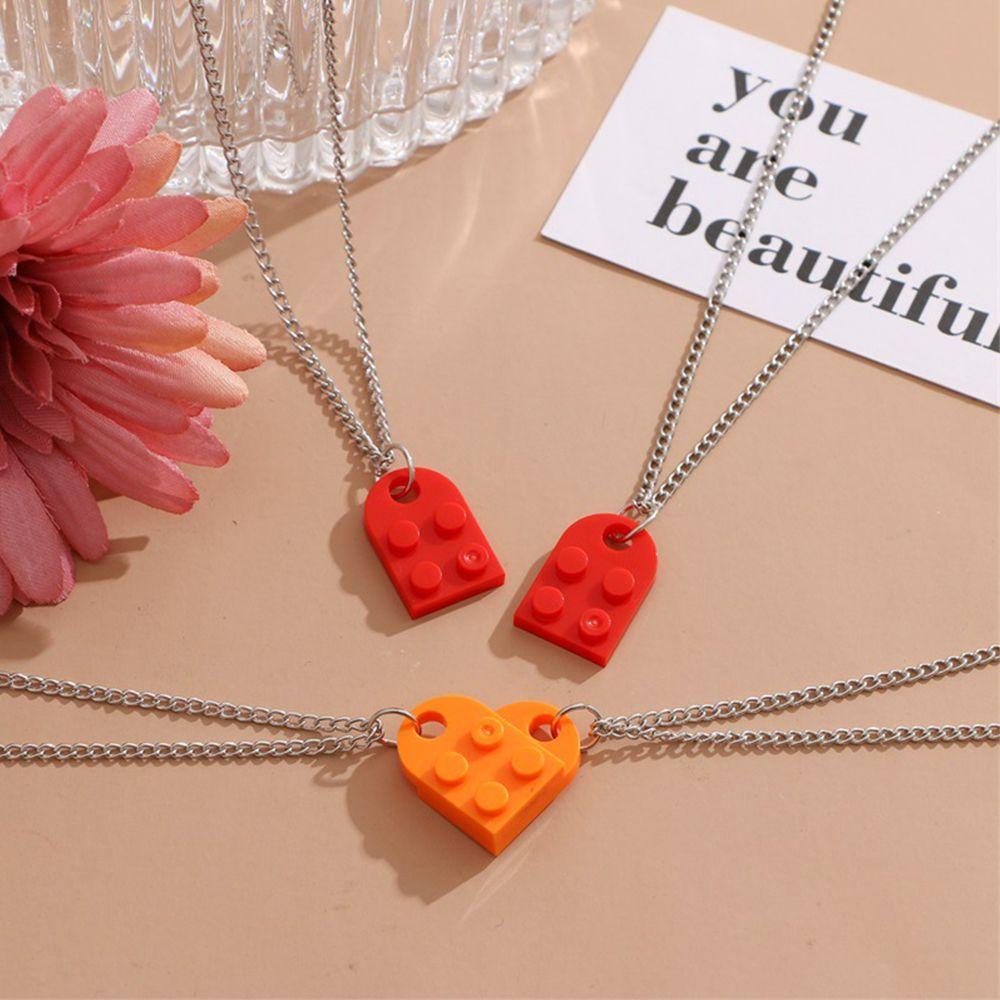 Chookyy Love Kalung Hadiah Valentine Ganda Punk Heart Brick