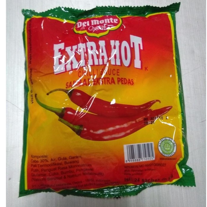 

Saus DELMONTE Saos Sauce Saus Sambal Extra Hot DEL MONTE Sachet