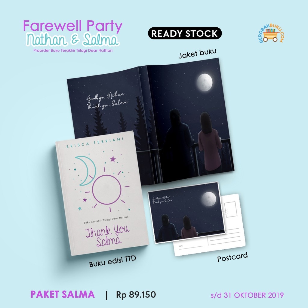

Thank You Salma (PAKET SALMA - Edisi TTD + Postcard + Jaket Buku) - Erisca Febriani
