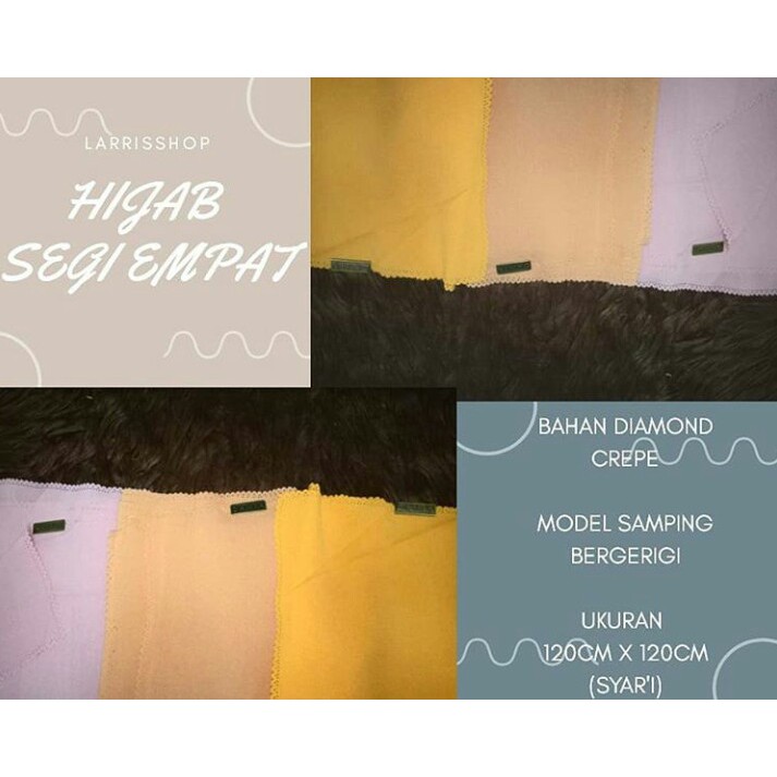 KERUDUNG DAMIA POLOS UKURAN 120 X 120