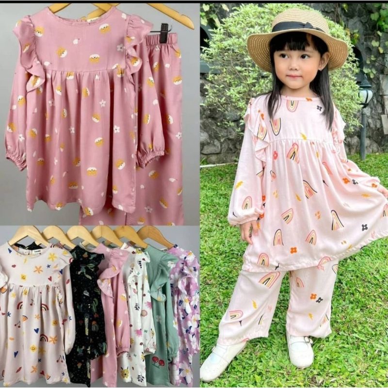 Set Eliza Setelan Rayon Anak 1 2 3 4 5