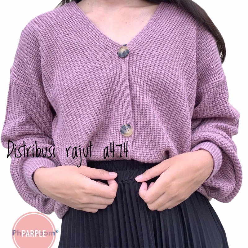 Shabby Pullover Cropped OVERSIZE CROP BION OUTER  NALOVA CARDI  KANCING OVERSIZED LAVELLA